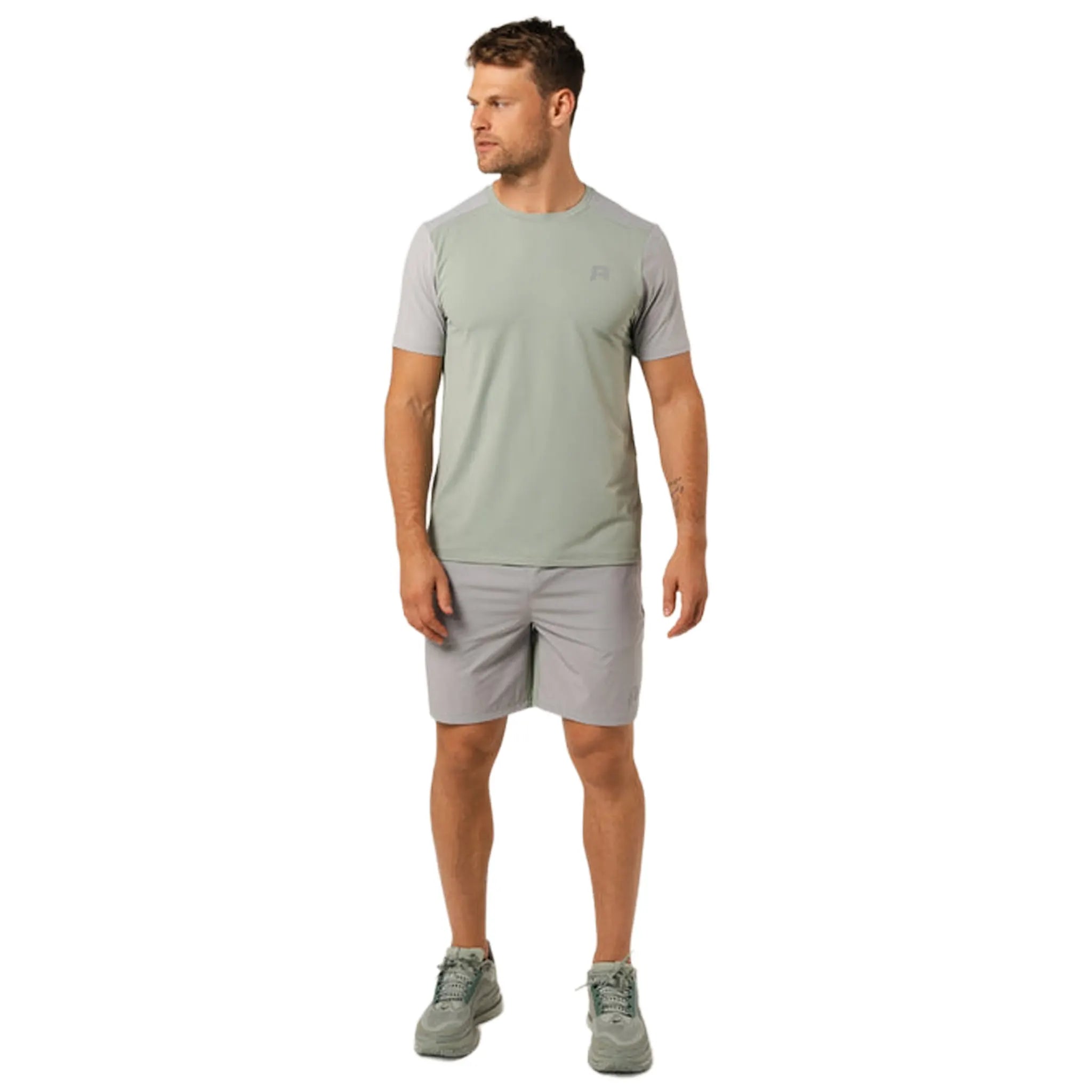 Front View of Reprimo Flight Iceberg Sleet Shorts